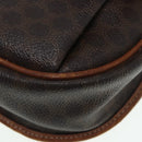 CELINE Macadam Canvas Shoulder Bag PVC Leather Brown Gold Auth 88717-15