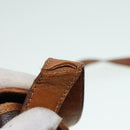 CELINE Macadam Canvas Shoulder Bag PVC Leather Brown Gold Auth 88717-8