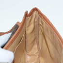 CELINE Macadam Canvas Shoulder Bag PVC Leather Brown Gold Auth 88717-21