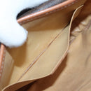 CELINE Macadam Canvas Shoulder Bag PVC Leather Brown Gold Auth 88717-23