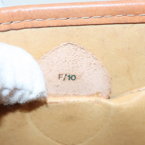 CELINE Macadam Canvas Shoulder Bag PVC Leather Brown Gold Auth 88717