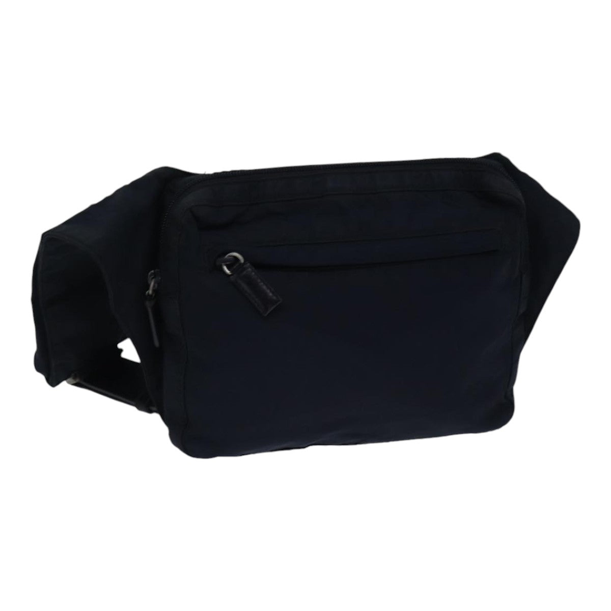 PRADA Body Bag Nylon Navy Silver Auth 88720