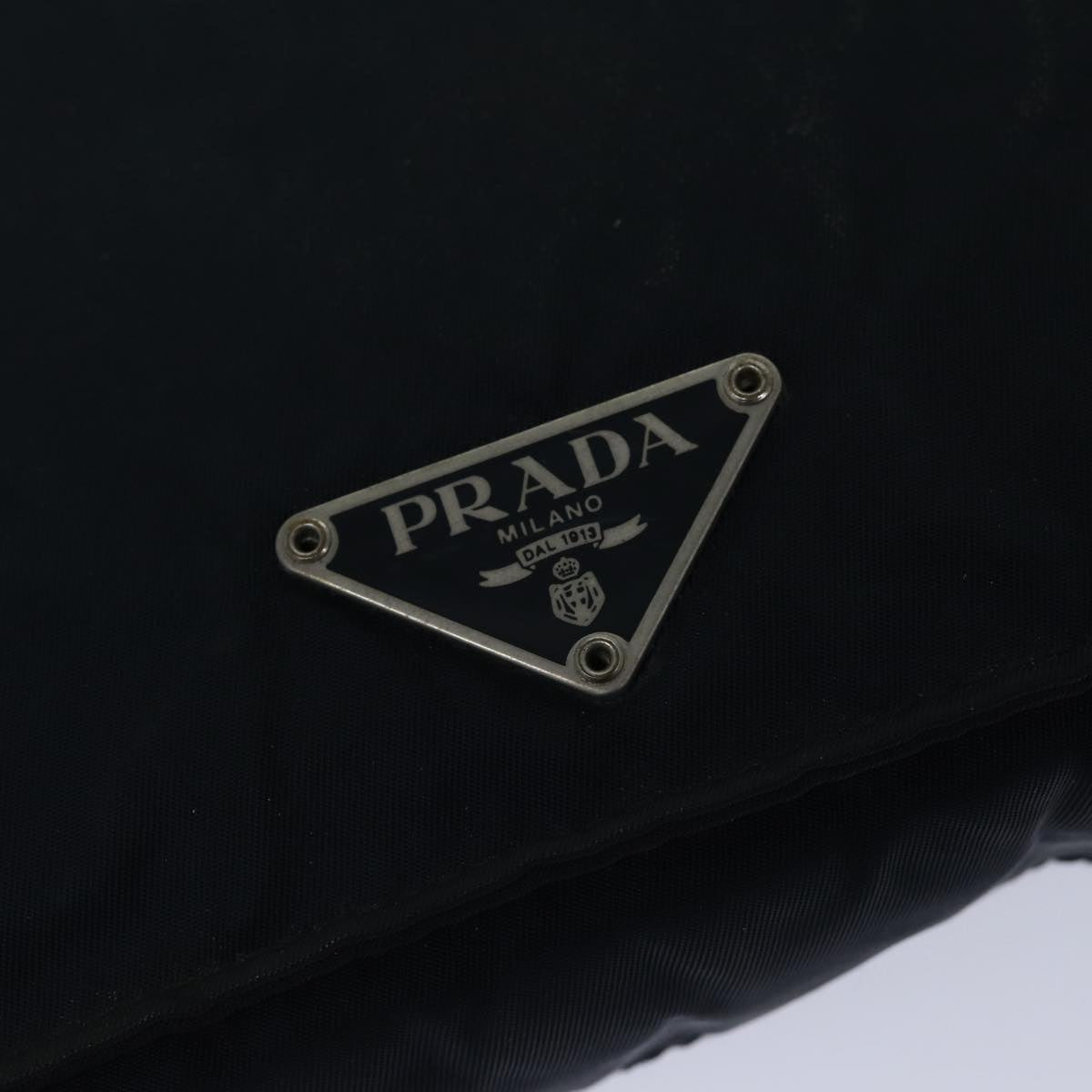 PRADA Body Bag Nylon Navy Silver Auth 88720