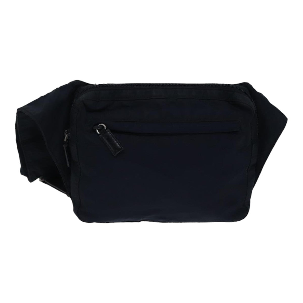 PRADA Body Bag Nylon Navy Silver Auth 88720