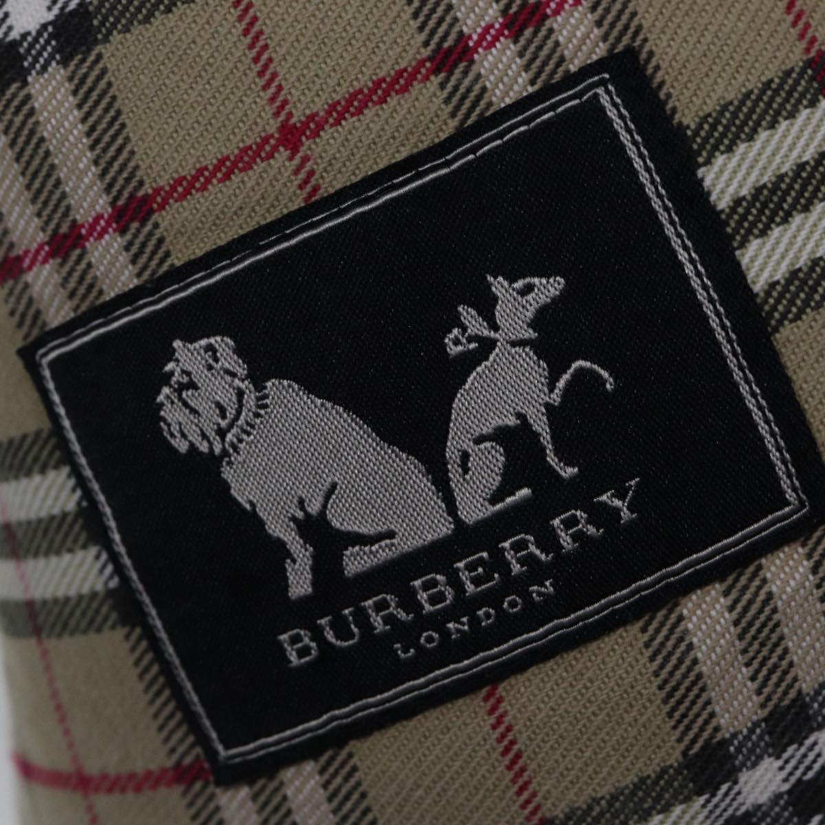 BURBERRY Nova Check Pet Case Canvas Beige Auth 88722