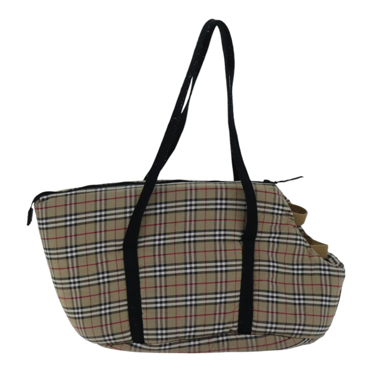 BURBERRY Nova Check Pet Case Canvas Beige Auth 88722 - 0