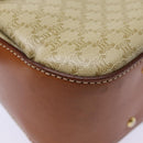 CELINE Macadam Canvas Hand Bag Beige Gold Auth 88751-14