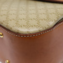 CELINE Macadam Canvas Hand Bag Beige Gold Auth 88751-15