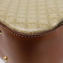 CELINE Macadam Canvas Hand Bag Beige Gold Auth 88751-17