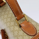 CELINE Macadam Canvas Hand Bag Beige Gold Auth 88751-19