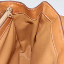 CELINE Macadam Canvas Hand Bag Beige Gold Auth 88751-21