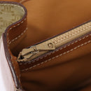 CELINE Macadam Canvas Hand Bag Beige Gold Auth 88751-22