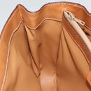 CELINE Macadam Canvas Hand Bag Beige Gold Auth 88751-26