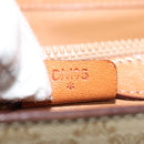 CELINE Macadam Canvas Hand Bag Beige Gold Auth 88751-12