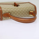 CELINE Macadam Canvas Hand Bag Beige Gold Auth 88751-7