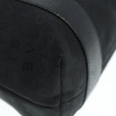 BVLGARI Tote Bag Canvas Leather Black Silver Auth 88780-9