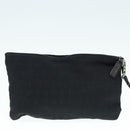 BVLGARI Tote Bag Canvas Leather Black Silver Auth 88780-22