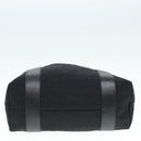 BVLGARI Tote Bag Canvas Leather Black Silver Auth 88780-5