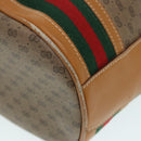 GUCCI Micro GG Supreme Web Sherry Line Shoulder Bag PVC Brown Gold Auth 88809-15