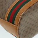 GUCCI Micro GG Supreme Web Sherry Line Shoulder Bag PVC Brown Gold Auth 88809-16