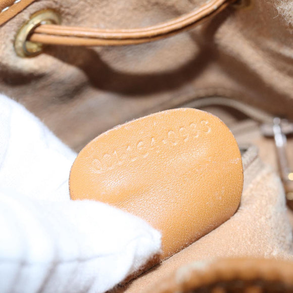 GUCCI Micro GG Supreme Web Sherry Line Shoulder Bag PVC Brown Gold Auth 88809