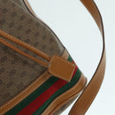 GUCCI Micro GG Supreme Web Sherry Line Shoulder Bag PVC Brown Gold Auth 88809-8