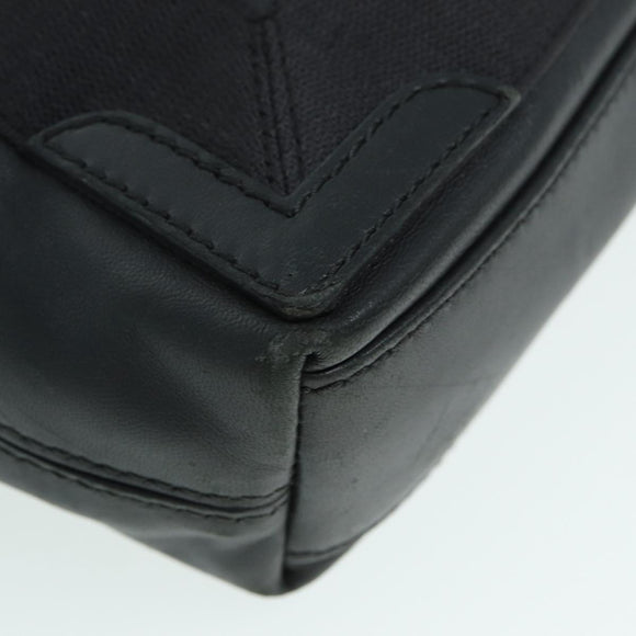 BALENCIAGA Navy Cabas XS Hand Bag Leather 2way Gray Silver 390346 Auth 88816