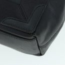 BALENCIAGA Navy Cabas XS Hand Bag Leather 2way Gray Silver 390346 Auth 88816-11