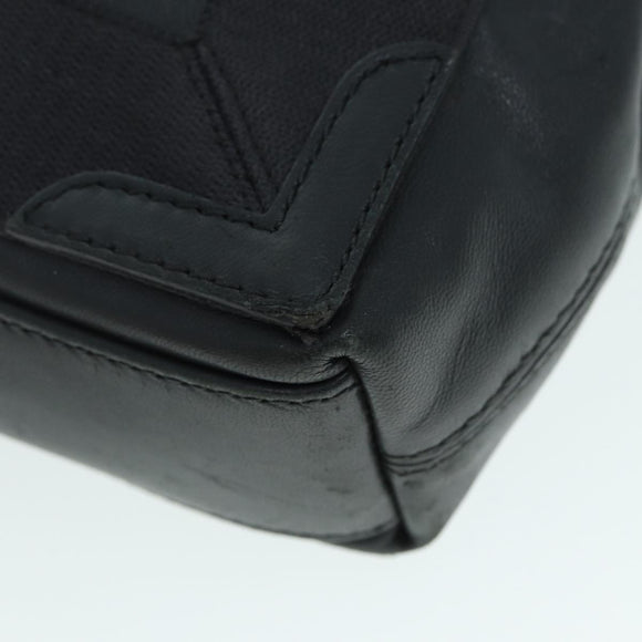 BALENCIAGA Navy Cabas XS Hand Bag Leather 2way Gray Silver 390346 Auth 88816