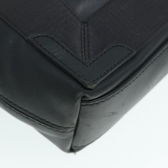 BALENCIAGA Navy Cabas XS Hand Bag Leather 2way Gray Silver 390346 Auth 88816