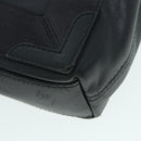 BALENCIAGA Navy Cabas XS Hand Bag Leather 2way Gray Silver 390346 Auth 88816-13