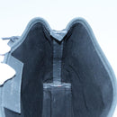 BALENCIAGA Navy Cabas XS Hand Bag Leather 2way Gray Silver 390346 Auth 88816-17