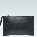 BALENCIAGA Navy Cabas XS Hand Bag Leather 2way Gray Silver 390346 Auth 88816-19