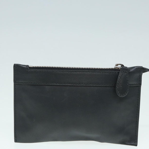 BALENCIAGA Navy Cabas XS Hand Bag Leather 2way Gray Silver 390346 Auth 88816