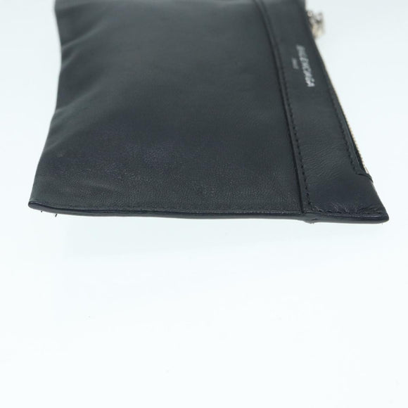 BALENCIAGA Navy Cabas XS Hand Bag Leather 2way Gray Silver 390346 Auth 88816