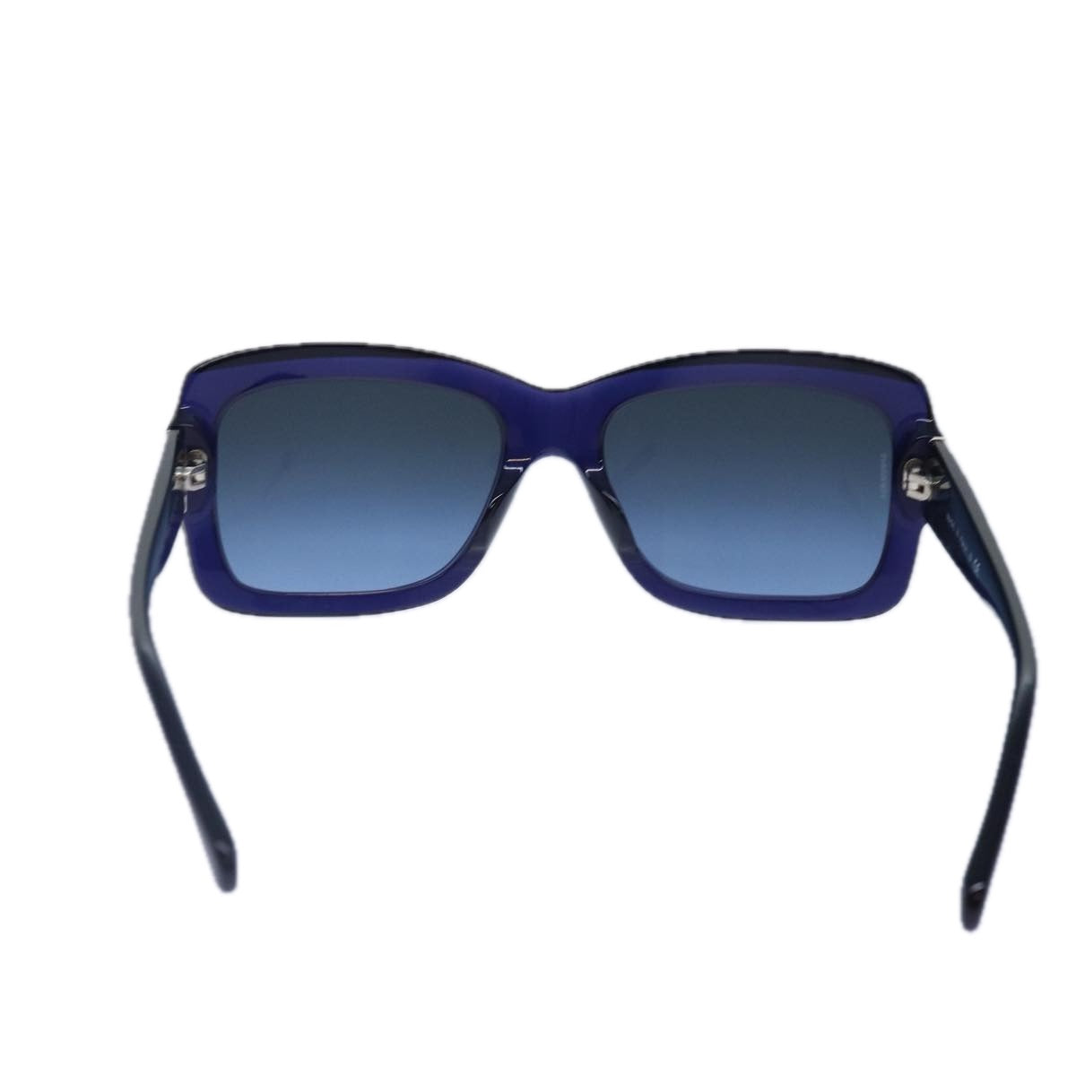 CHANEL Sunglasses plastic Blue CC Auth 88856