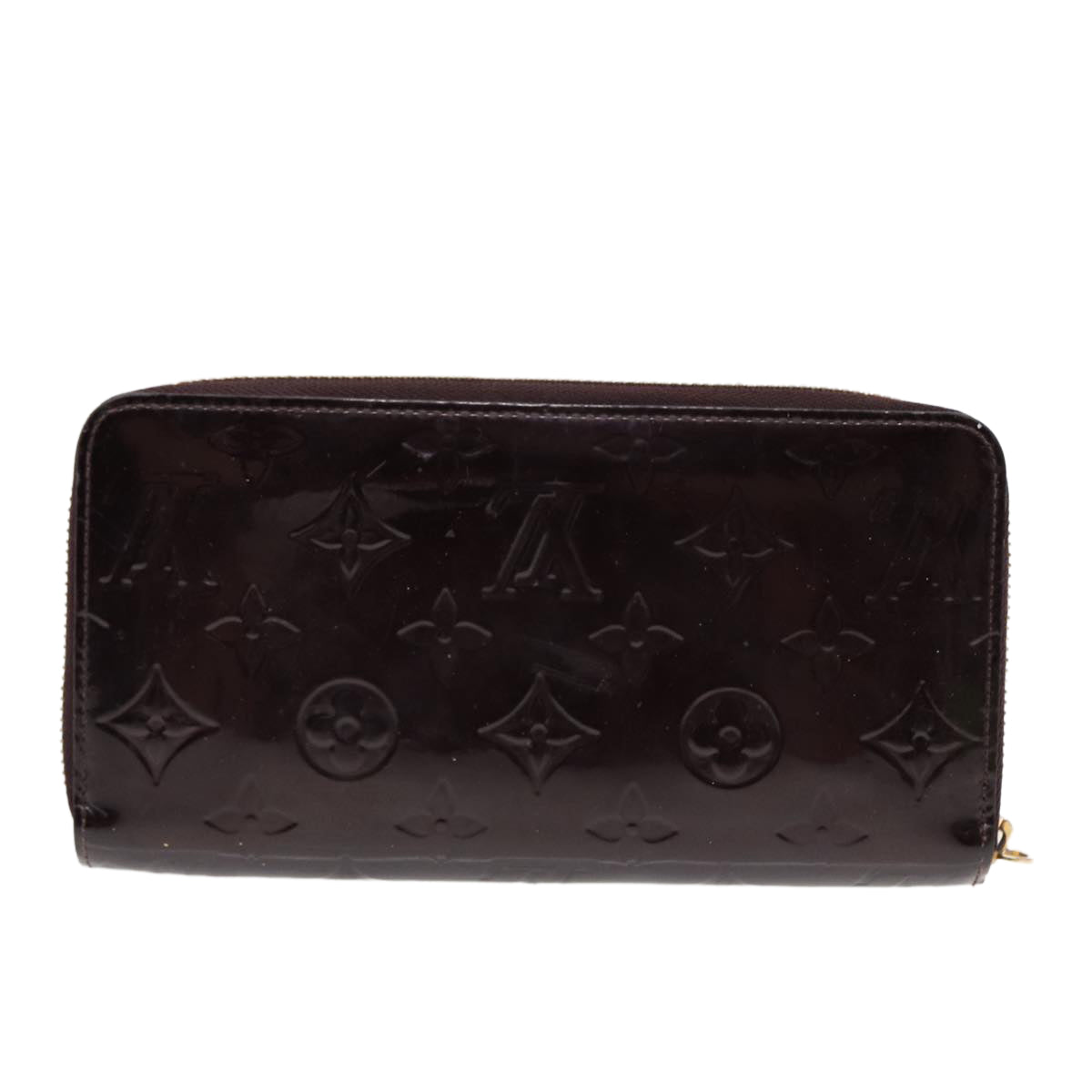 LOUIS VUITTON Monogram Vernis Zippy Wallet Wallet Amarante M93522 LV Auth 88860 - 0