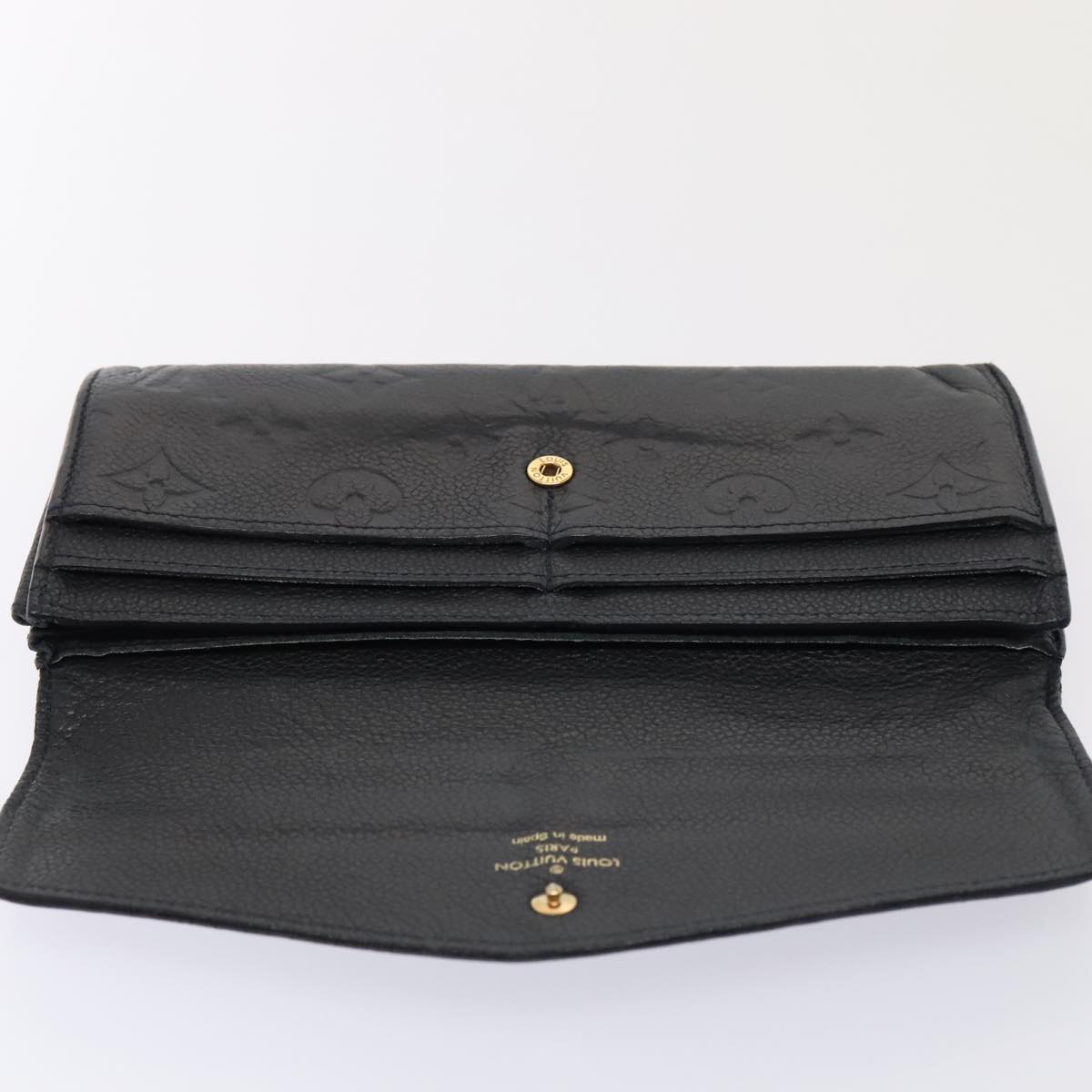 LOUIS VUITTON Empreinte Portefeuille Curieuse Wallet Black M60287 LV Auth 88862