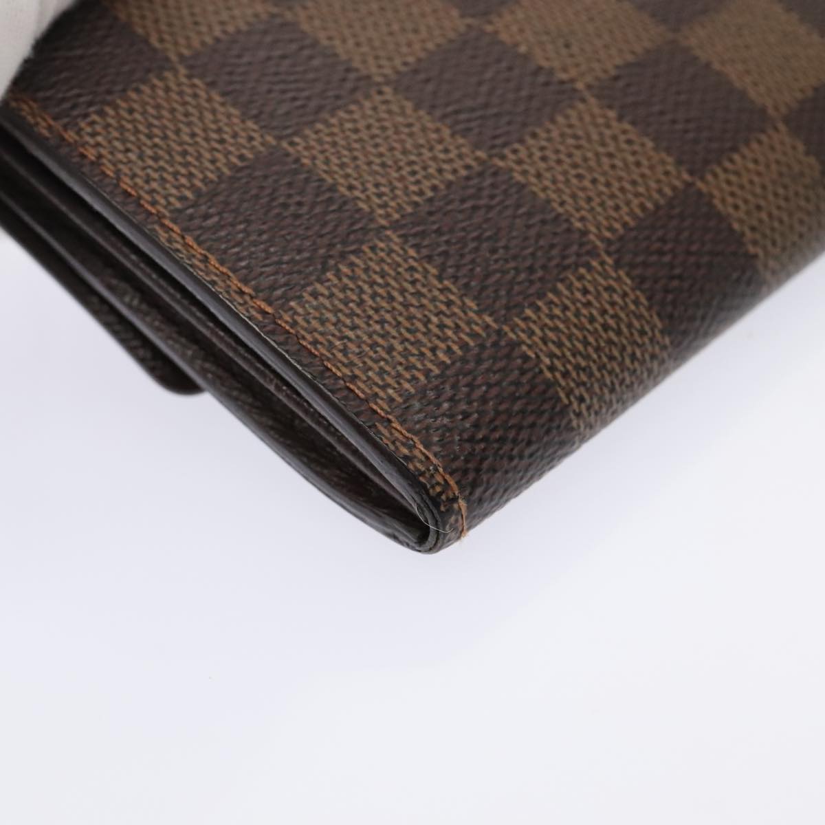 LOUIS VUITTON Damier Ebene Portefeuille Sarah Long Wallet N60491 LV Auth 88866