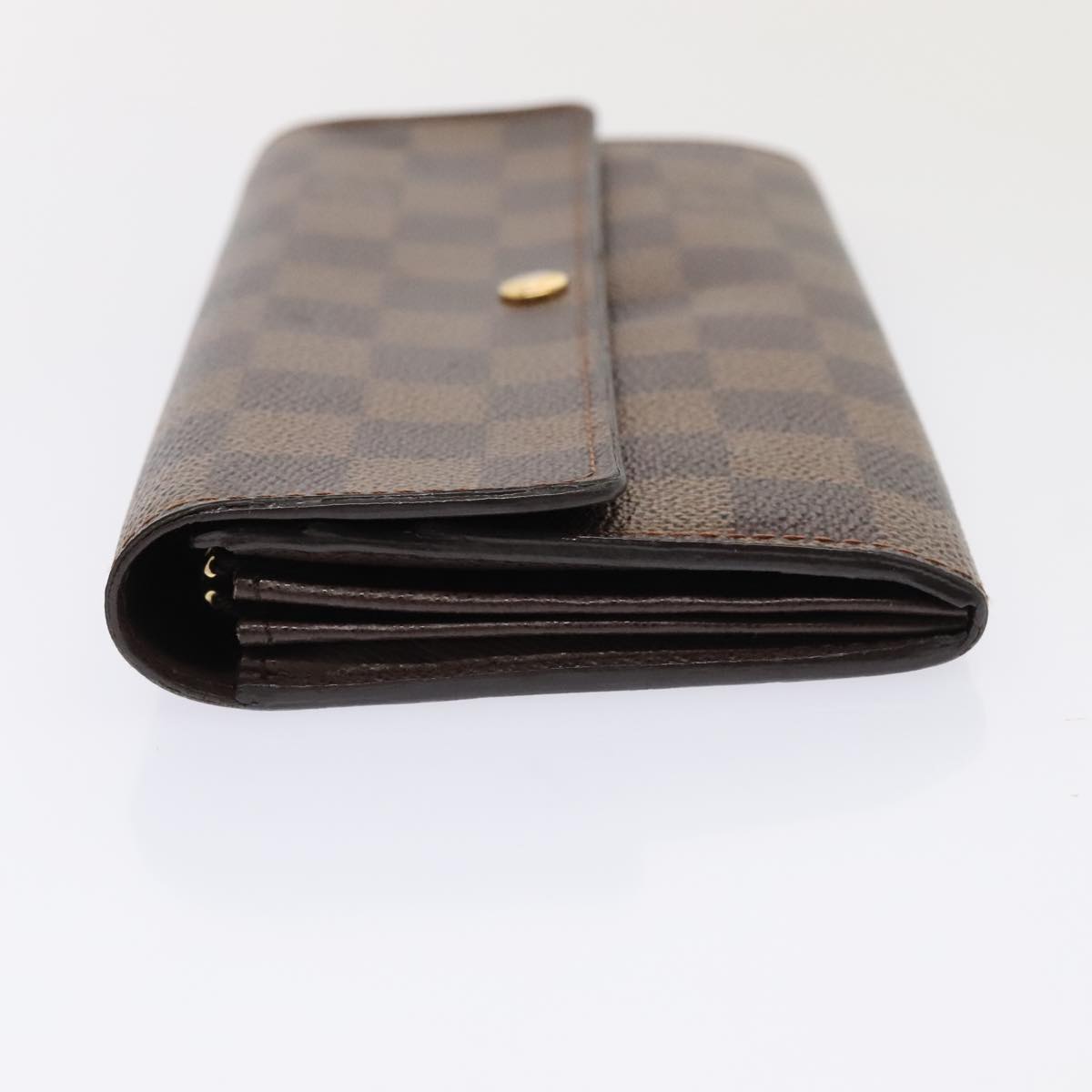 LOUIS VUITTON Damier Ebene Portefeuille Sarah Long Wallet N60491 LV Auth 88866