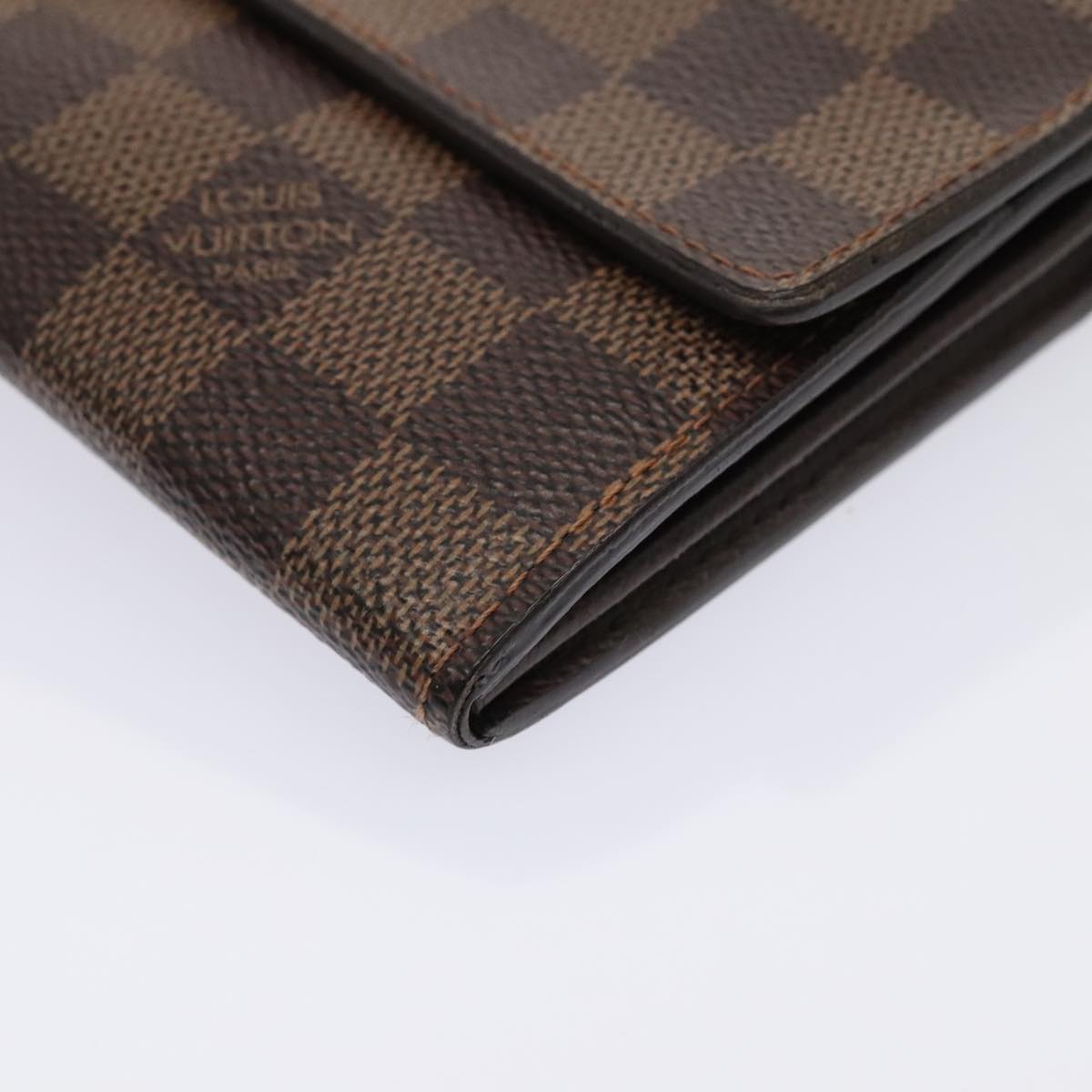 LOUIS VUITTON Damier Ebene Portefeuille Sarah Long Wallet N60491 LV Auth 88866