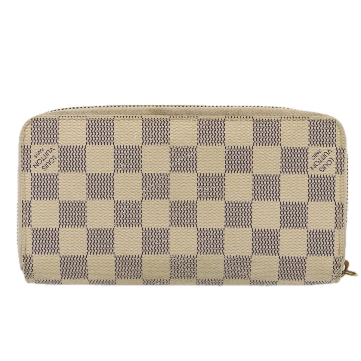 LOUIS VUITTON Damier Azur Zippy Wallet Long Wallet N60019 LV Auth 88871 - 0