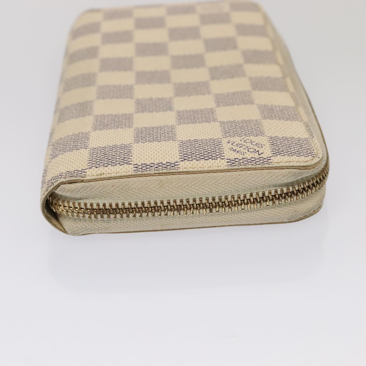 LOUIS VUITTON Damier Azur Zippy Wallet Long Wallet N60019 LV Auth 88871