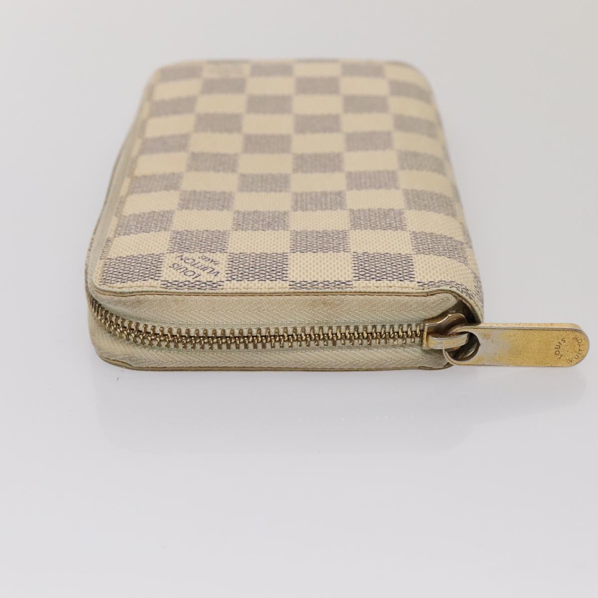 LOUIS VUITTON Damier Azur Zippy Wallet Long Wallet N60019 LV Auth 88871