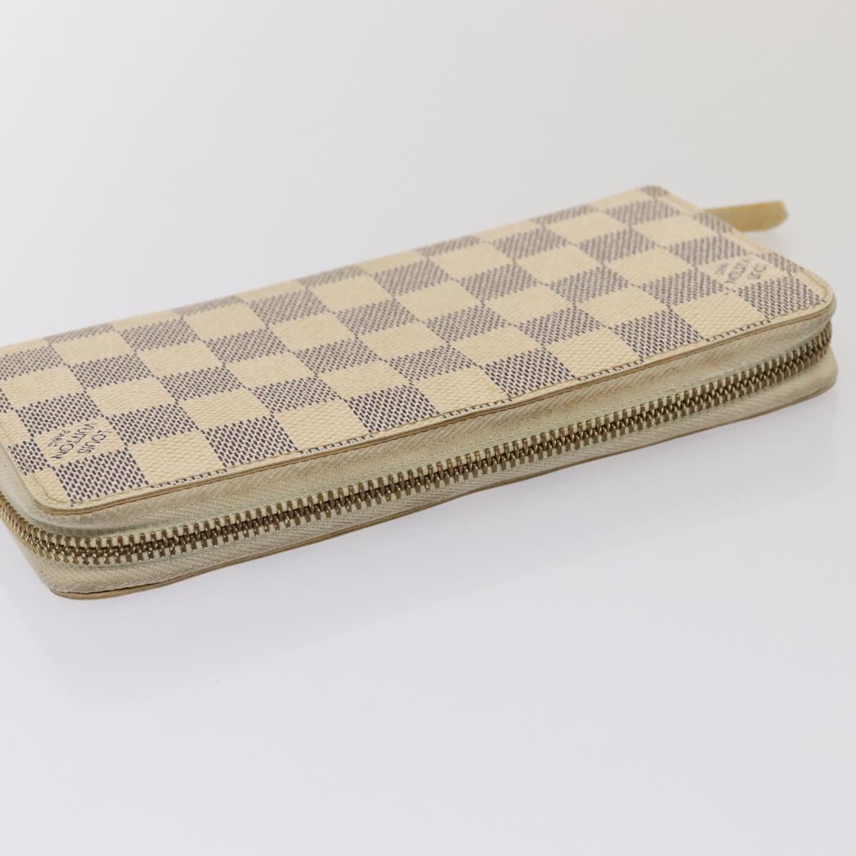 LOUIS VUITTON Damier Azur Zippy Wallet Long Wallet N60019 LV Auth 88871