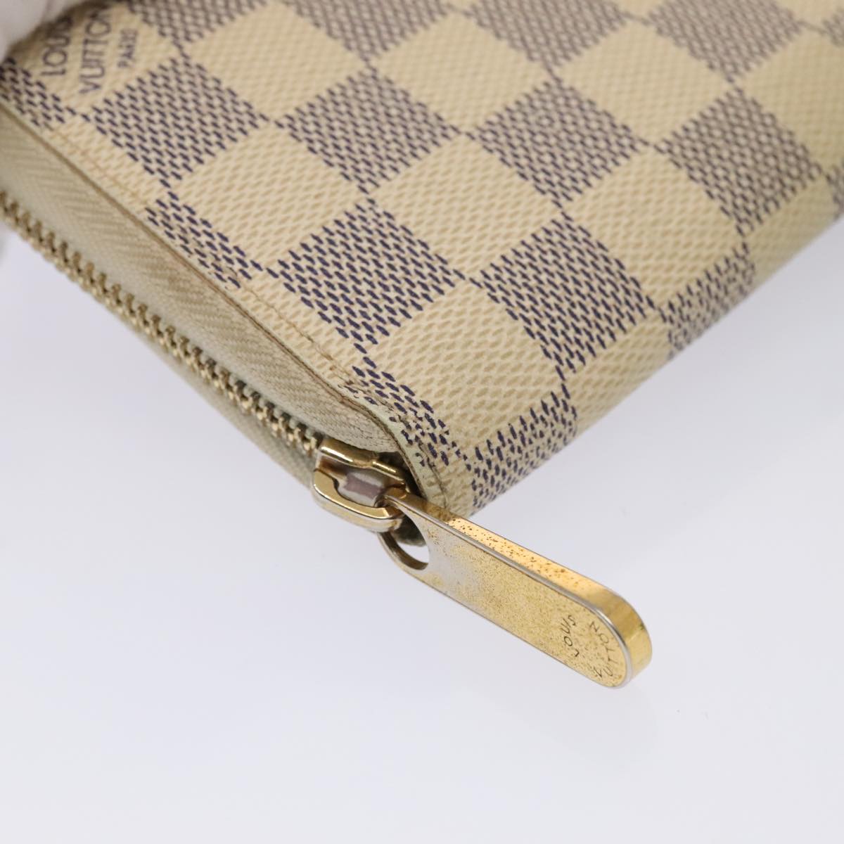 LOUIS VUITTON Damier Azur Zippy Wallet Long Wallet N60019 LV Auth 88871