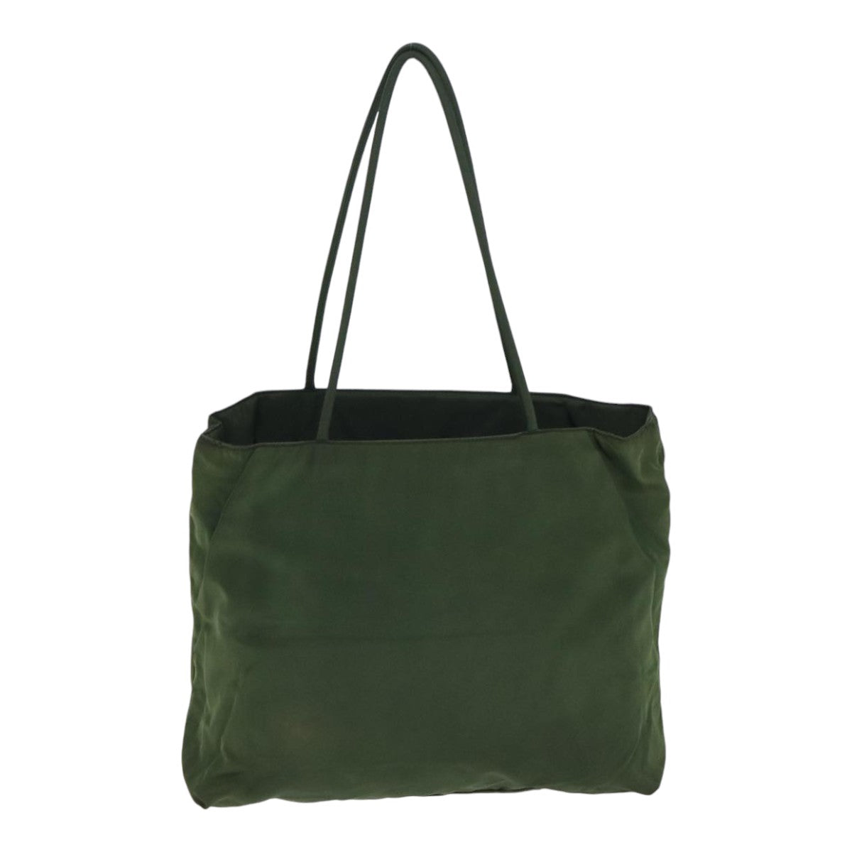 PRADA Tote Bag Nylon Green Silver Auth 88883 - 0