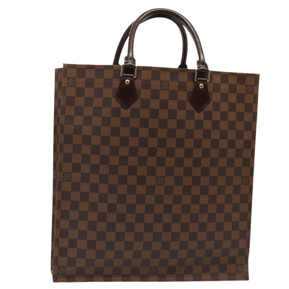 LOUIS VUITTON Damier Ebene Sac Plat Hand Bag N51140 LV Auth 88919V