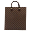 LOUIS VUITTON Damier Ebene Sac Plat Hand Bag N51140 LV Auth 88919V-2