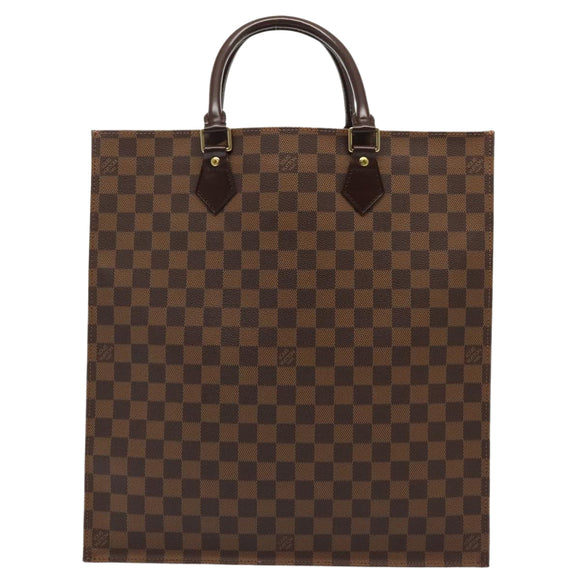 LOUIS VUITTON Damier Ebene Sac Plat Hand Bag N51140 LV Auth 88919V